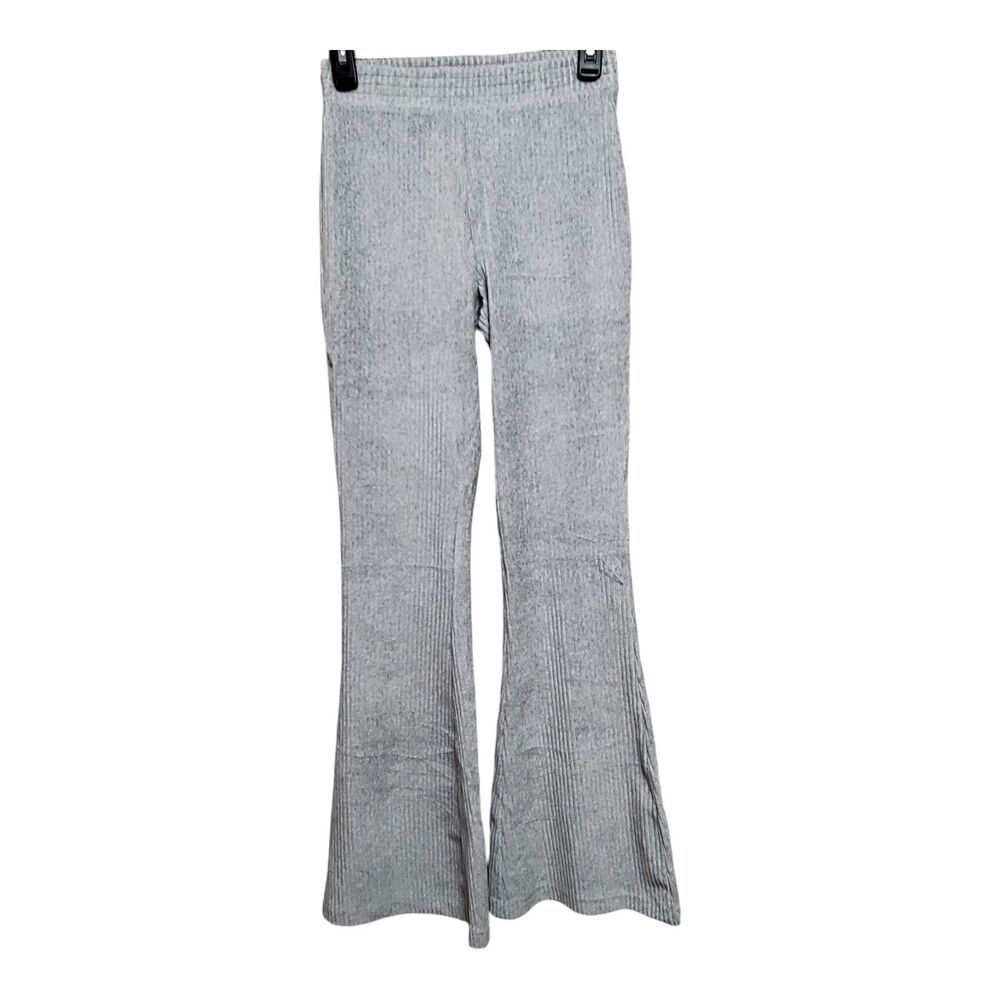 Aerie Groove-On Velour High Rise Bootcut Pants Light Gray Womens Size XS